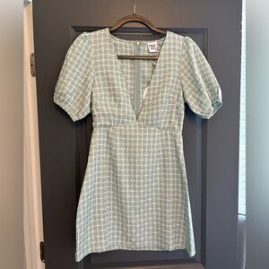 Princess Polly Skylar Rose Dress, plaid mini dress